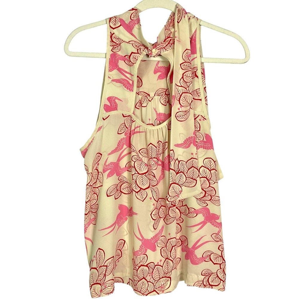 Anthropologie | Maeve Elata Bird Leaf Print Sleeveless Top, Size 14 - Picture 11 of 15
